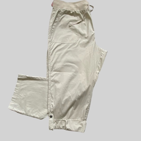 Iyla Beige Converter Cotton Pull On Weekender Casual Vacation Pants- Sz-2X - Picture 2 of 16
